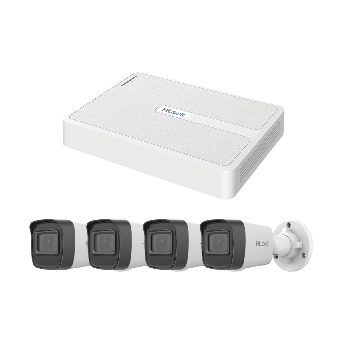 Kit IP 2 Megapixel / NVR de 8 Canales con 8 Puertos PoE  / 4 Cámaras IP Bala para Exterior