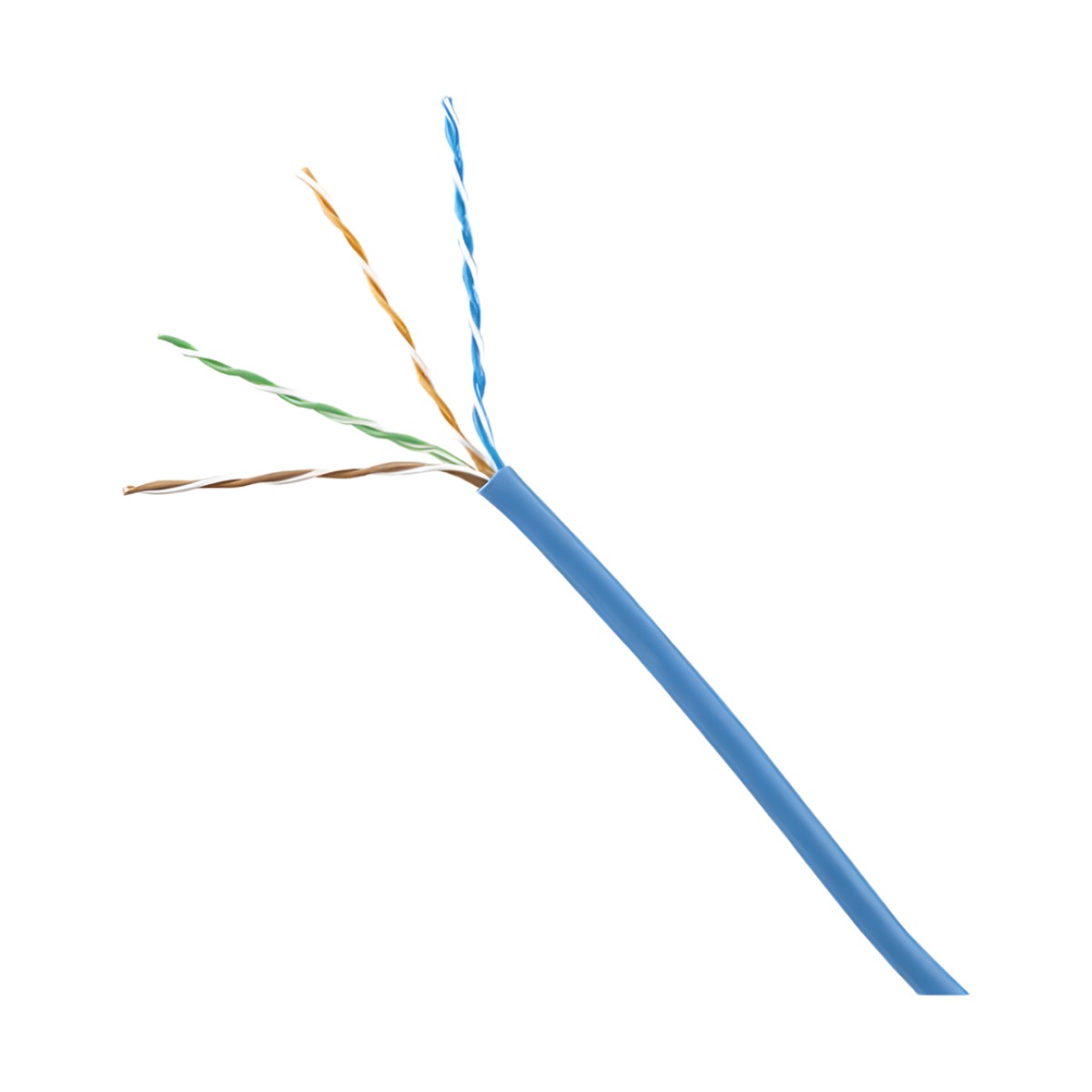Bobina de Cable UTP 305 Metros (1000 Pies) de Cobre, Azul, Categoría 6 (24 AWG), 1000Mbps, LSZH (Bajo Humo, Cero Halógenos), de 4 Pares