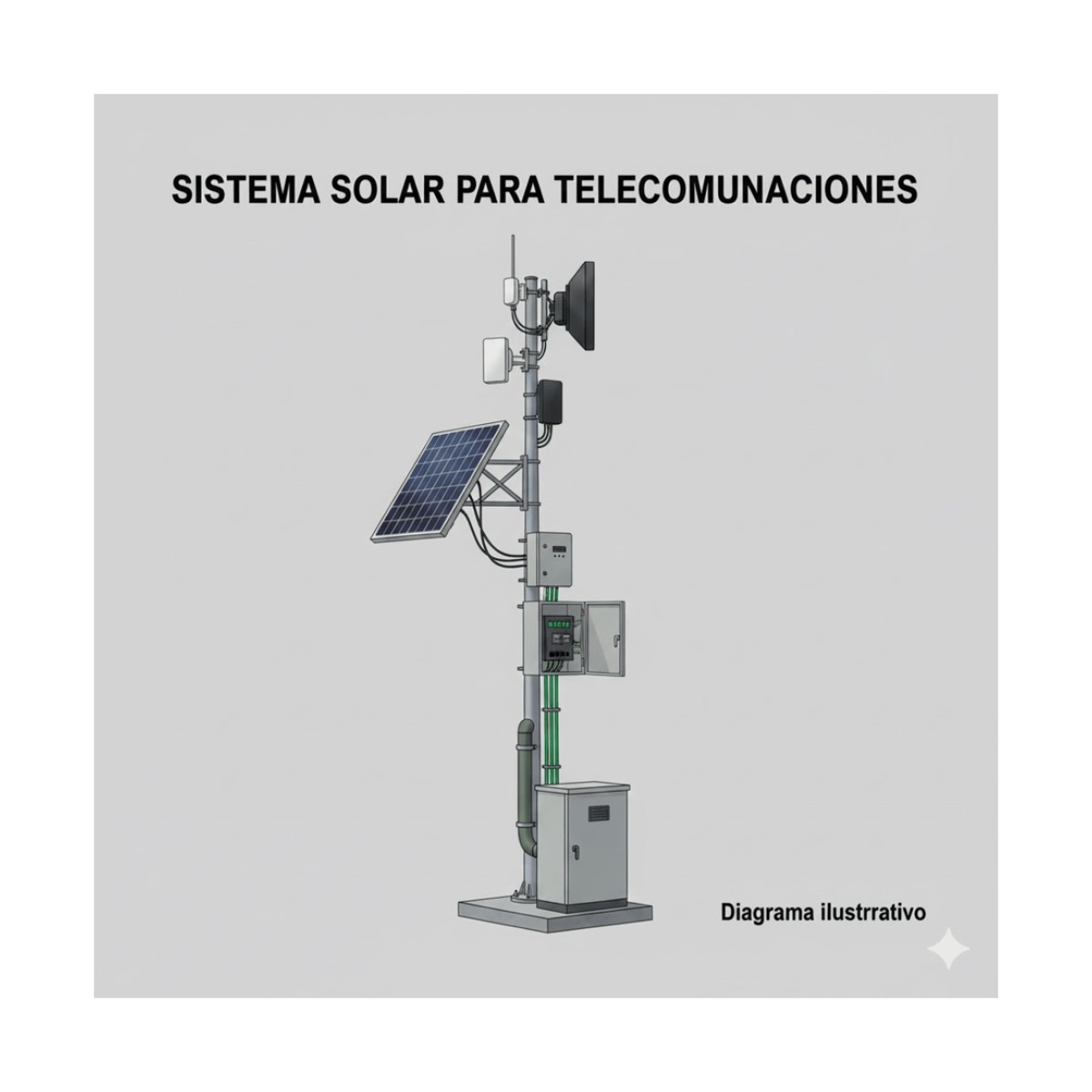 Kit Solar de 28 W con PoE Pasivo 24 Vcc para 2 Radios de Ubiquiti airMAX, Cambium ePMP