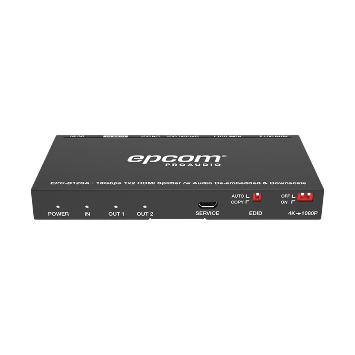 Splitter HDMI 1x2 | 4K@60Hz | Extractor de Audio | Down Scaler | HDR  4:4:4 | EDID | 18Gbps