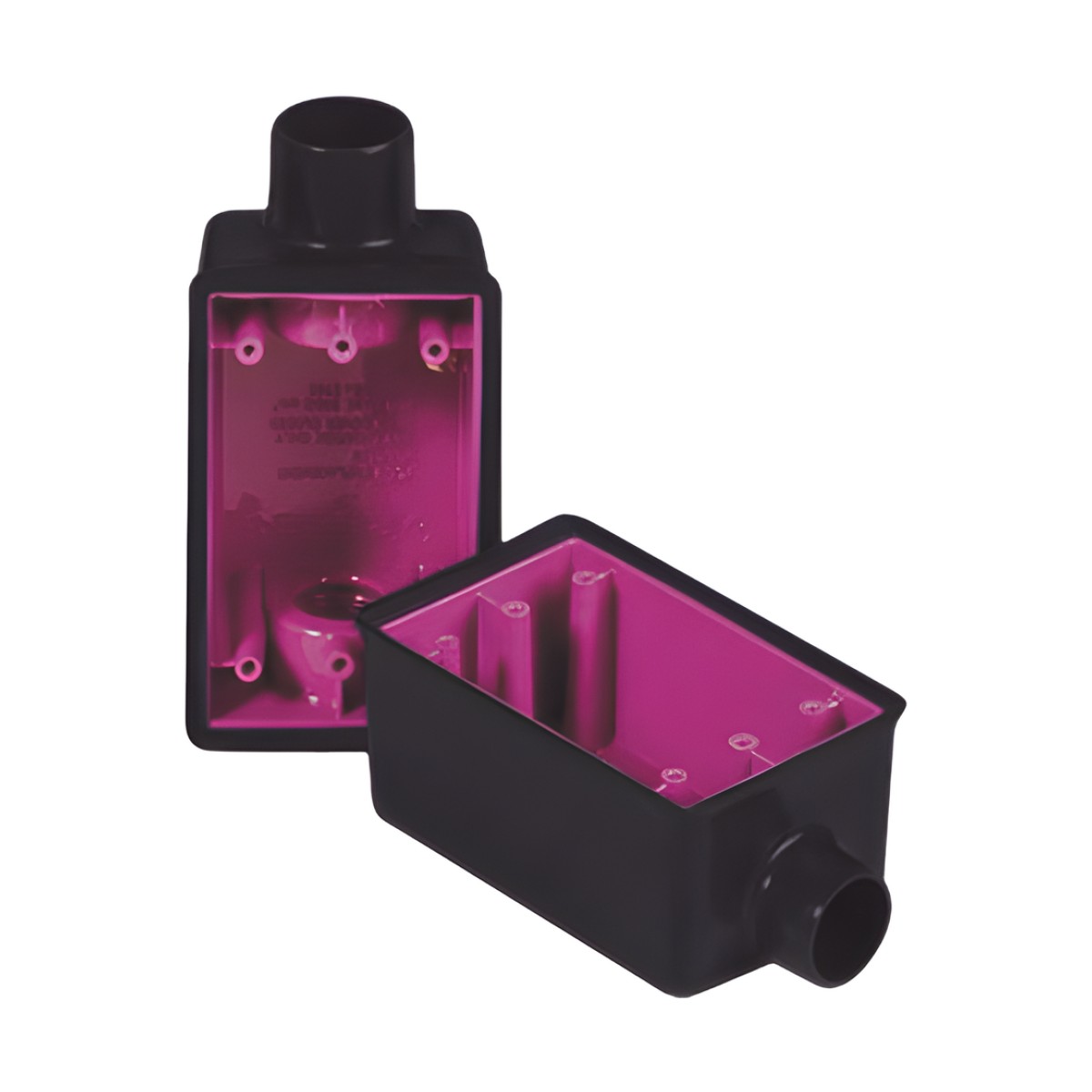 Caja Rectangular de 3/4 / 1 Entrada / Con Recubrimiento Exterior de PVC e Interior Purpura