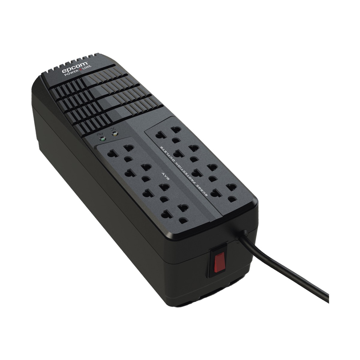 Regulador de Voltaje 2000 VA-1000 W / 4 Contactos con AVR / 4 Contactos con Supresor de Picos / Protección RJ11