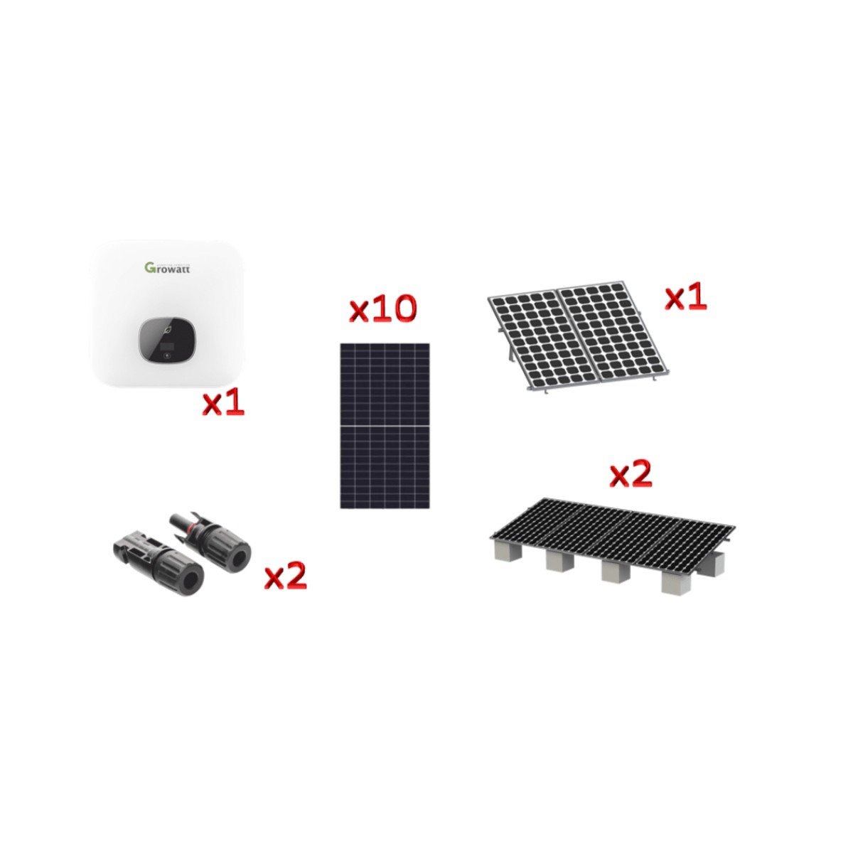 Kit Solar Interconexion  / 6 kW  220Vca / Inversor GROWATT / Montaje Incluido