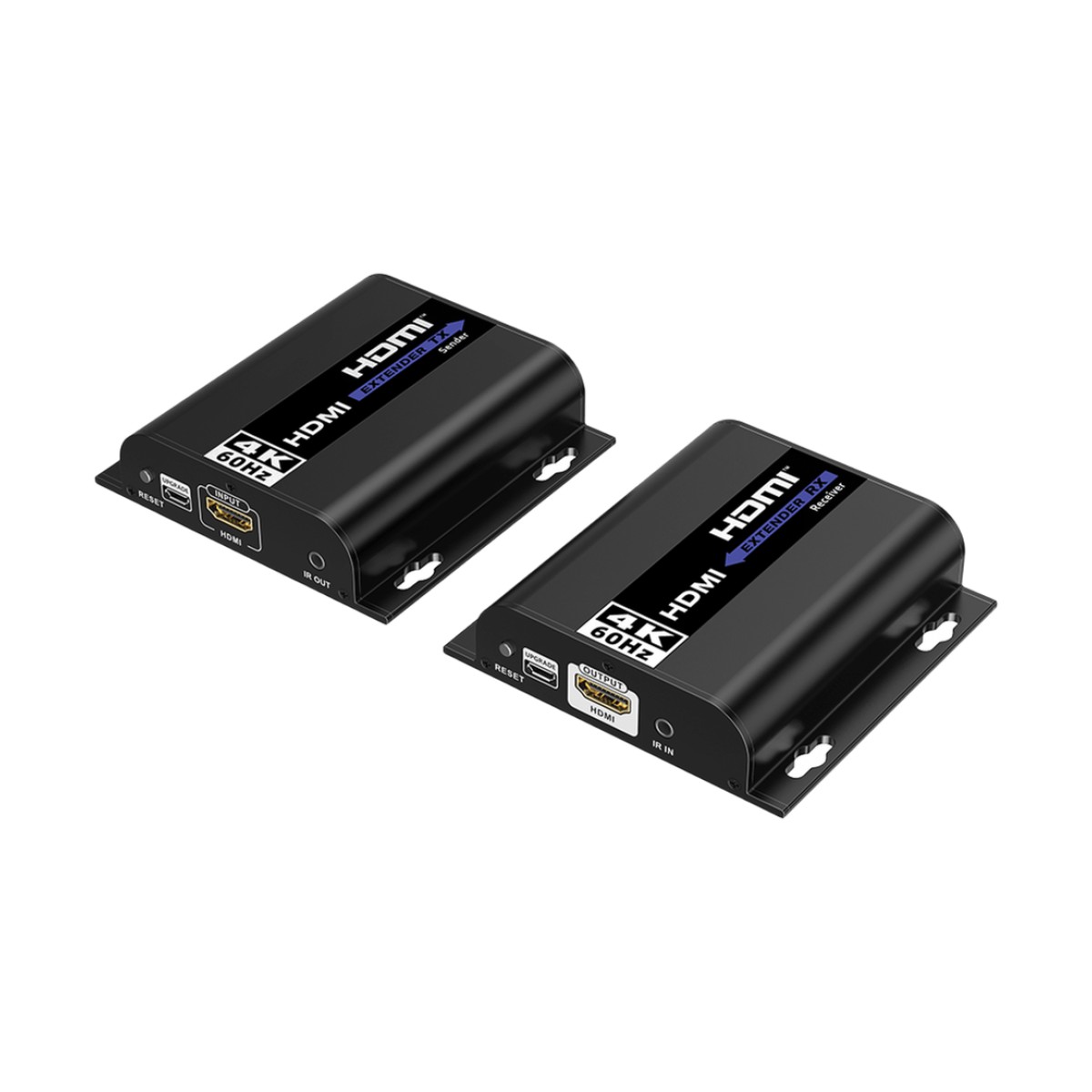 Kit extensor para distancias de hasta 200 metros | Resolución 4K @60Hz | Cat 6 | Conexión uno a uno y uno a muchos hasta 120 mts | Compatible con Switch gigabit | Control IR