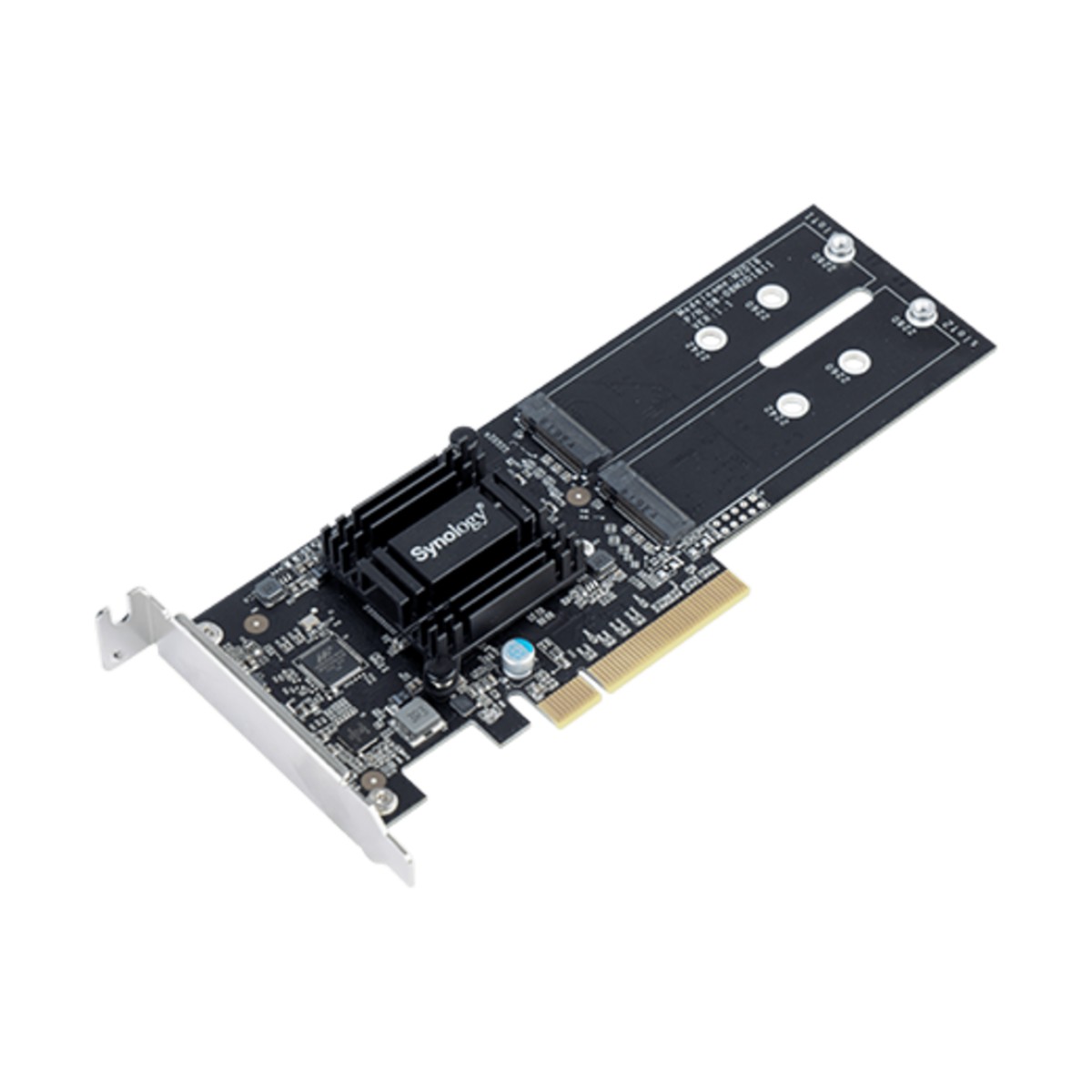 Tarjeta de Expansión M2D18 | PCIe 2.0 x8 | Compatible con NVMe y SATA SSD | 2 Ranuras M-key | Perfil Bajo y Altura Completa | Garantía de 3 Años.