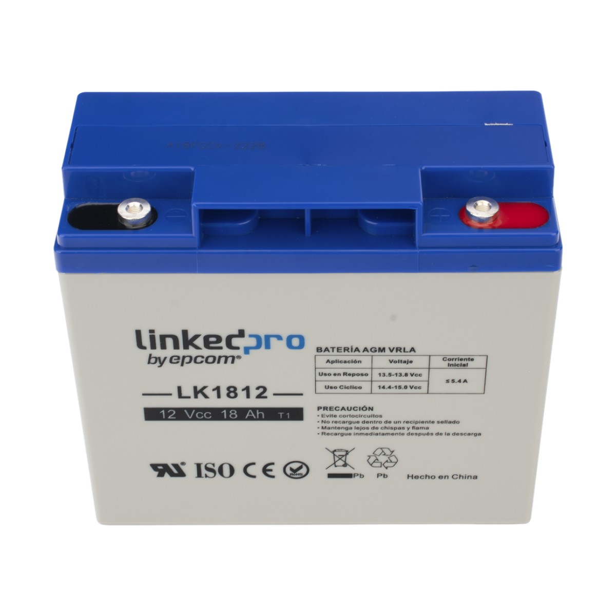 Batería de respaldo 12 V  |  18 Ah  |  AGM | Especial para Seguridad Electrónica | UPS | Sistemas de Emergencia | Vida útil 5 años | Terminales M5