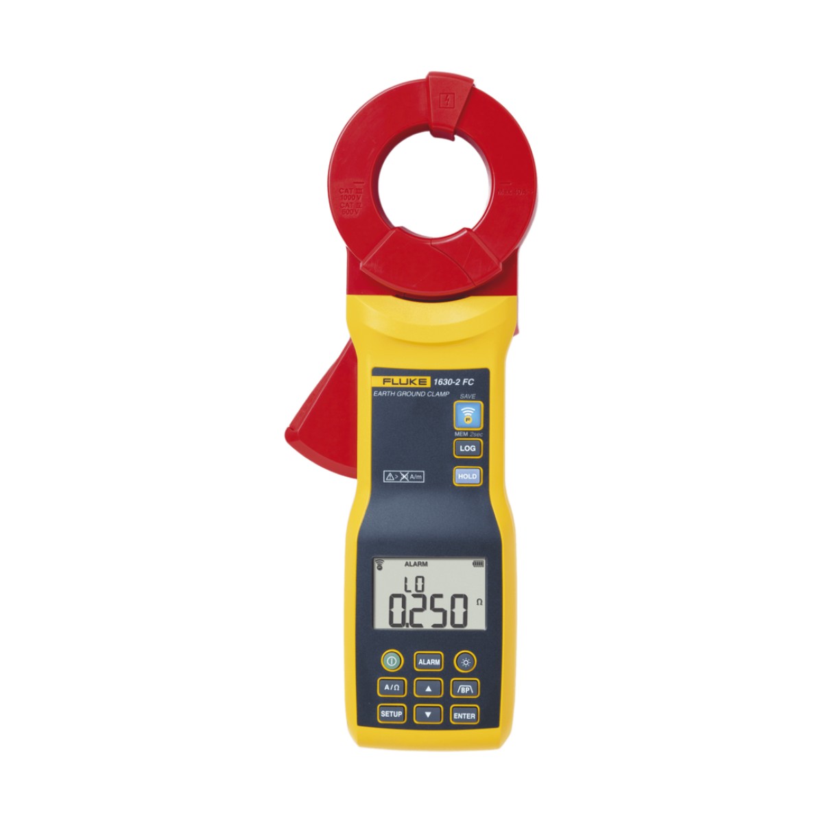 Medidor de Resistencia a Tierra y Corriente de Fuga de Gancho (Terrómetro),  Conexión Fluke Connect. CAT III y CAT IV, Tensión Máxima a Tierra 1000V. Con Certificado de Calibración. Excede a modelos Megger