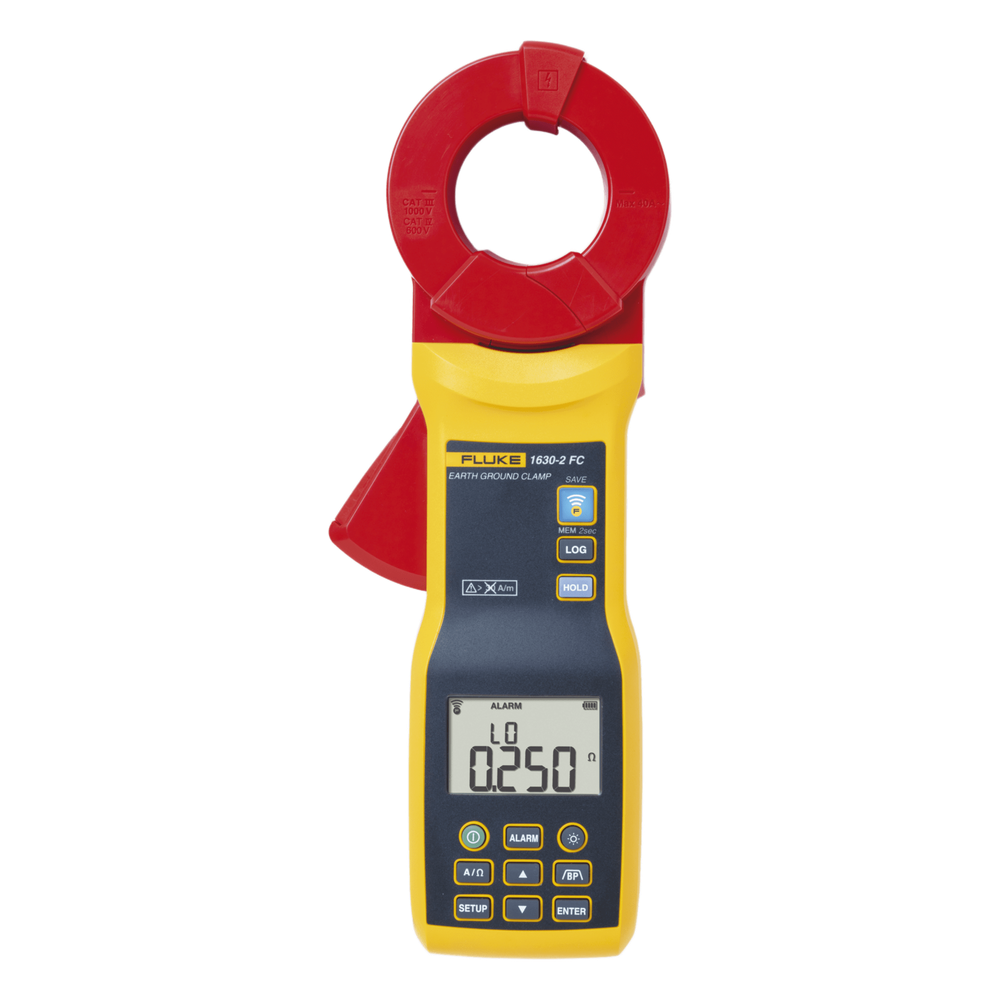 Medidor de Resistencia a Tierra y Corriente de Fuga de Gancho (Terrómetro),  Conexión Fluke Connect. CAT III y CAT IV, Tensión Máxima a Tierra 1000V. Con Certificado de Calibración. Excede a modelos Megger