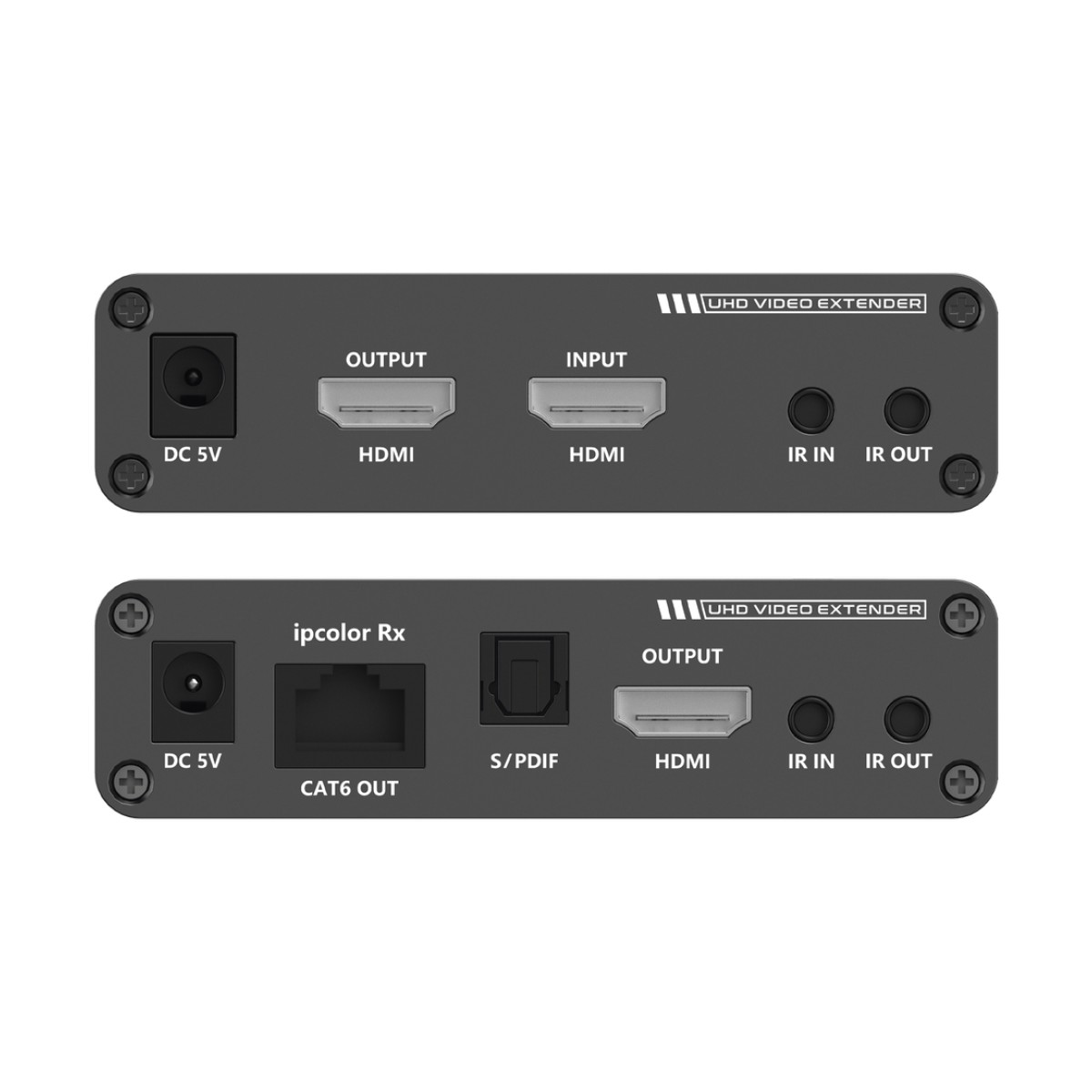 Kit Extensor HDMI hasta 700 metros con Conexión en Cascada / 4K @ 60 Hz/ 70 metros PTP con Cat 6, 6a y 7 / IPCOLOR / CERO LATENCIA / SIN COMPRIMIR / Salida Loop / IR bidireccional / Puerto S/PDIF / Soporta ARC / Soporta 10 TT-676-Rx.