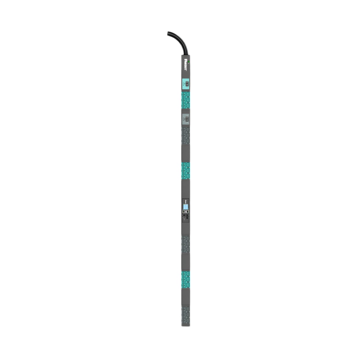 PDU EL2P Inteligente Monitoreable (MI) para Distribución de Energía, Enchufe de Entrada IEC 60309 2P+E 6h, Con 18 Salidas C13/C15 y 18 C13/C15/C19/C21, de Instalación Vertical, 230 Vca, 32 Amp