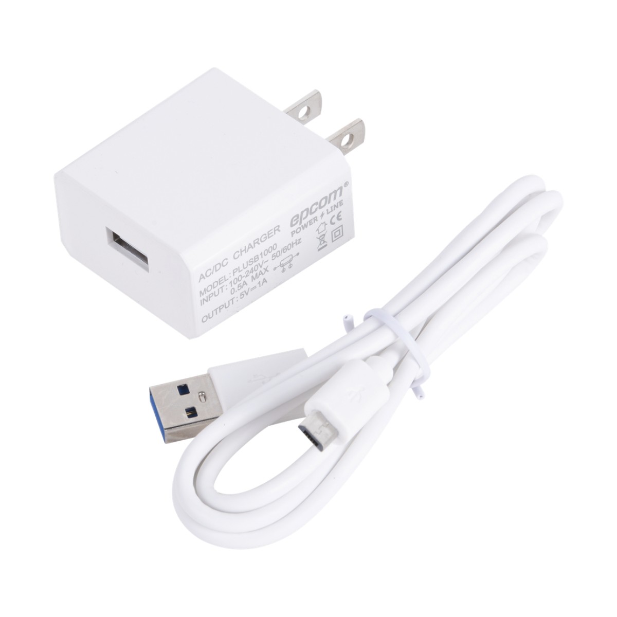 Cargador Micro-USB Profesional de 1 Puerto / 5 VCC / 1 Amper Para Smartphones y Tablets / Voltaje de Entrada de 100-240 VCA