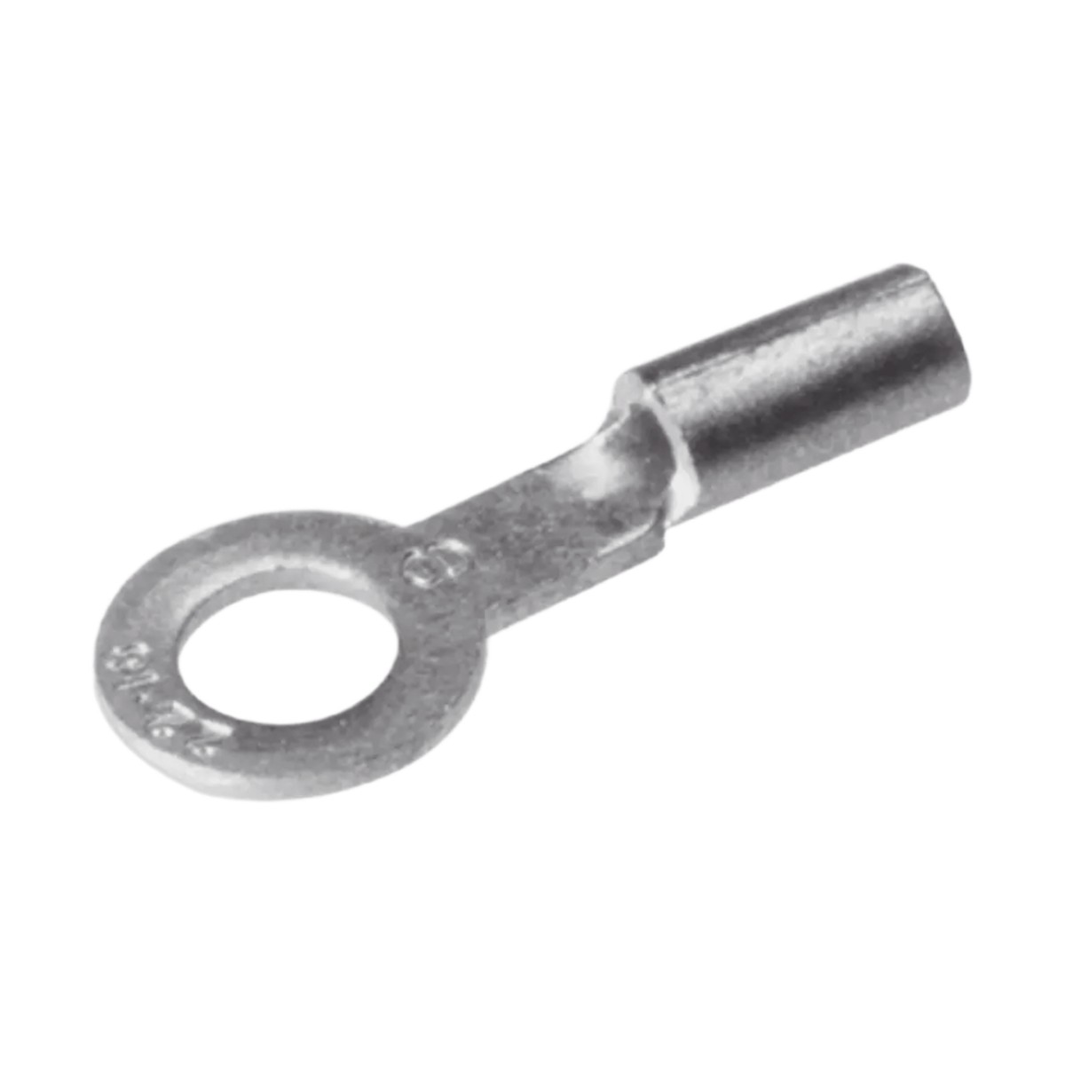 Zapata Terminal de Ojillo BURNDY para Tornillo de 1/4" (6 mm) y Calibre 12-10 AWG.