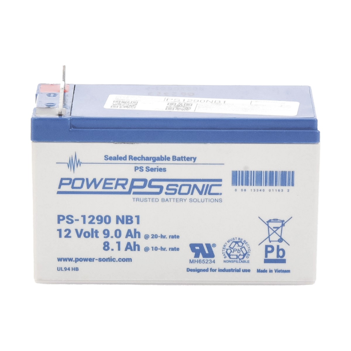 Batería 12V, 9AH, Para Respaldo, Tecnologías AGM/VRLA, 5 Años Vida Útil, Terminales NB1, Reconocida UL