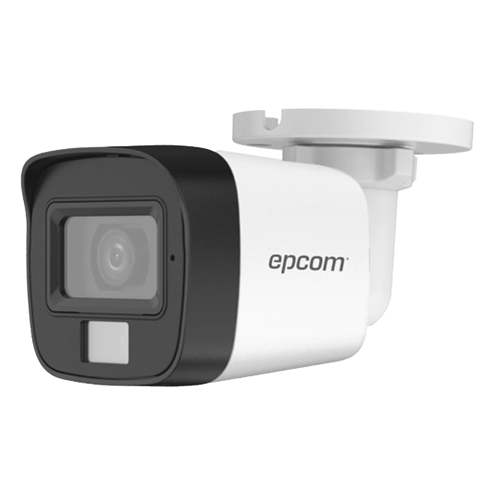 [Audio Bidireccional + Dual Light + ColorVu] Bala TURBOHD 2 Megapixel (1080p) / Lente 2.8 mm / 30 mts IR EXIR + 20 mts Luz Blanca / Micrófono y Bocina Integrado / Exterior IP67 / Metal / dWDR