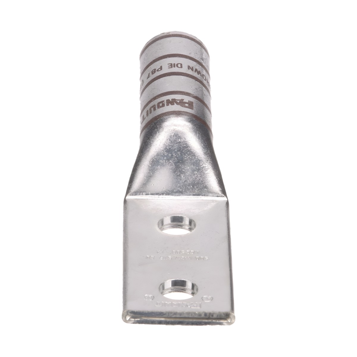 Zapata de compresión LCC500-12-6 para cal. 500 Kcmil, Doble barreno para tornillo prisionero de 1/2, Espaciado de orificios 44.5mm, 1 Pz