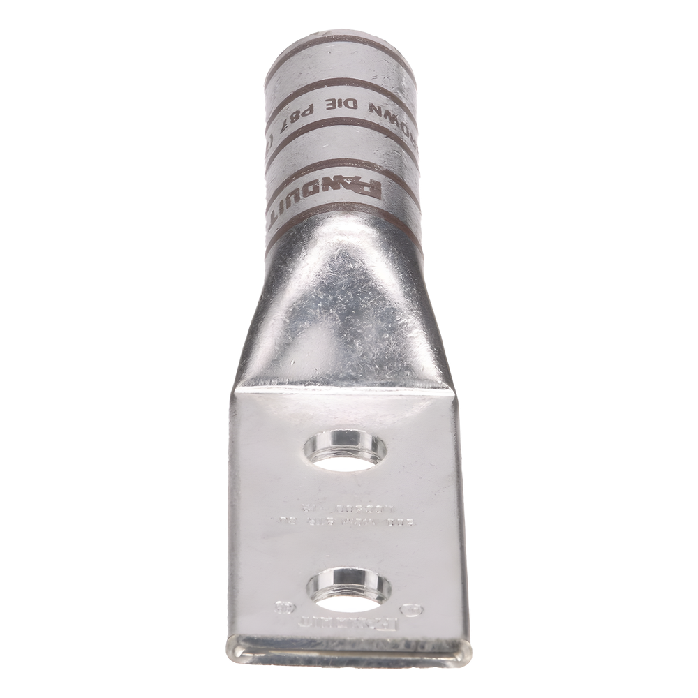 Zapata de compresión LCC500-12-6 para cal. 500 Kcmil, Doble barreno para tornillo prisionero de 1/2, Espaciado de orificios 44.5mm, 1 Pz