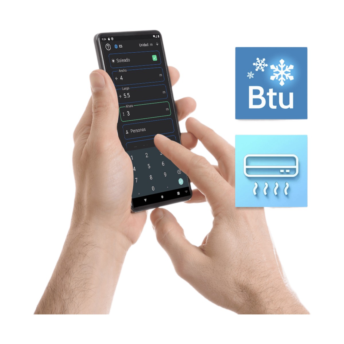 Calculador de capacidad de enfriamiento BTU Aufit