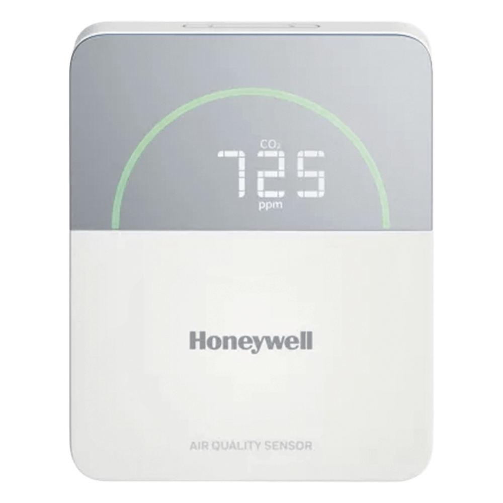 Sensor de Calidad del Aire Interior 5 en 1 / Temperatura, Humedad, CO2, PM2.5 y TVOC / Display con Anillo LED de Color / BACnet MS/TP, Modbus RS-485 y Sylk Bus / Alimentación 24 VAC/VDC / Montaje en Pared o Caja Gang