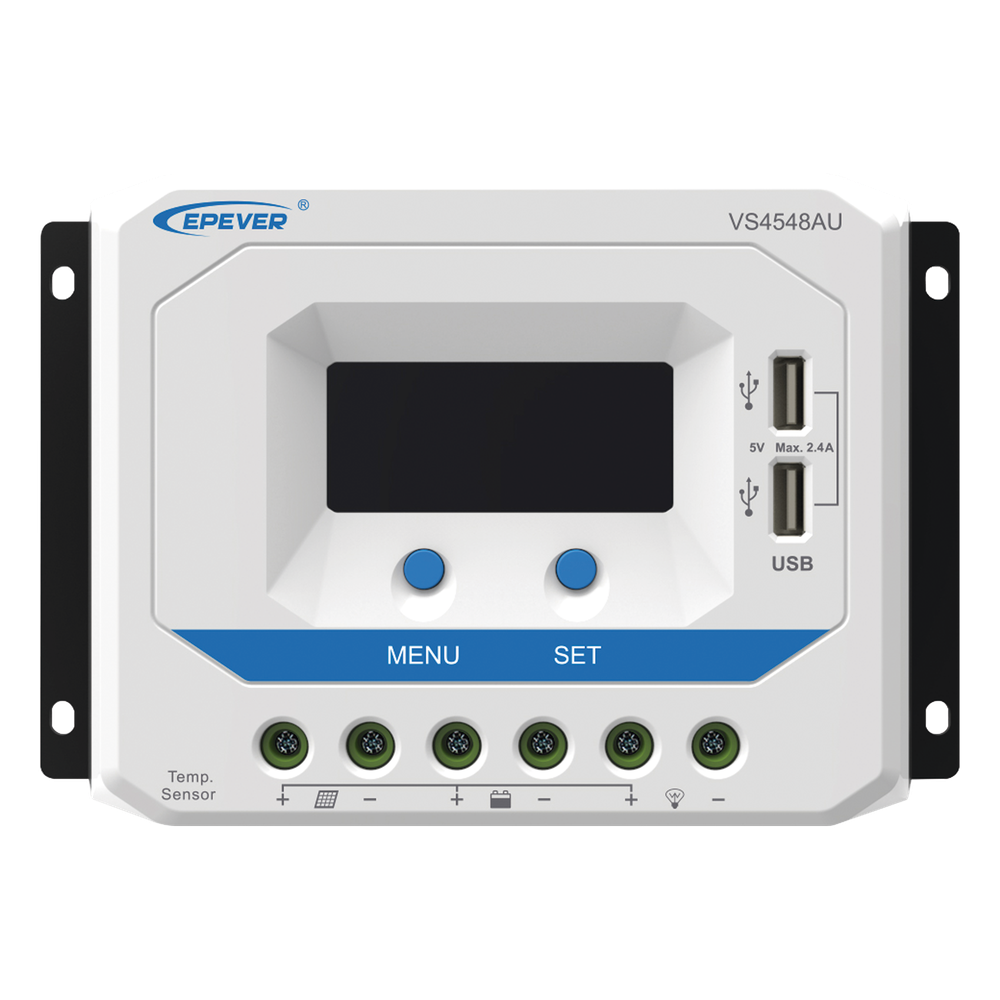 Controlador Solar de Carga PWM 12/24/36/48 V 45 A, Salida USB, con Display