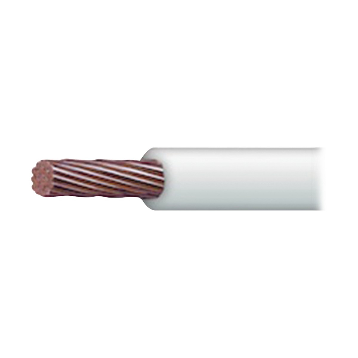 Cable Eléctrico de Cobre Recubierto THW-LS Calibre 2 AWG 19 Hilos Color Blanco (100 metros)