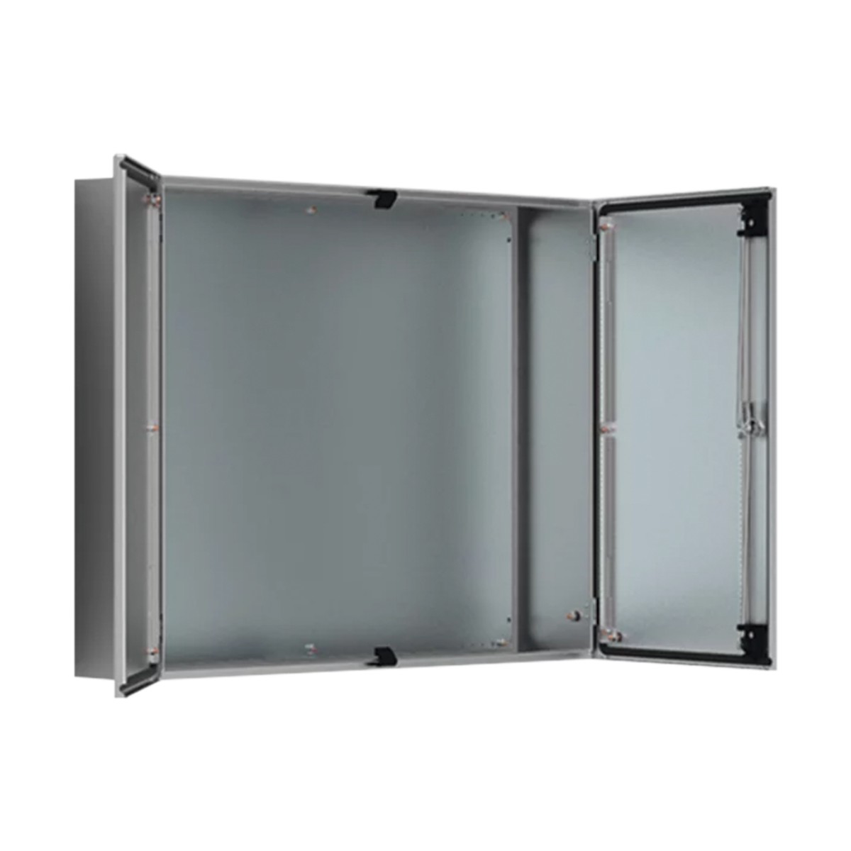 Gabinete de Doble Puerta, 1200 x 1200 x 400 mm, de Acero Inoxidable, Cepillado. Protección NEMA 12, IP55, IK10
