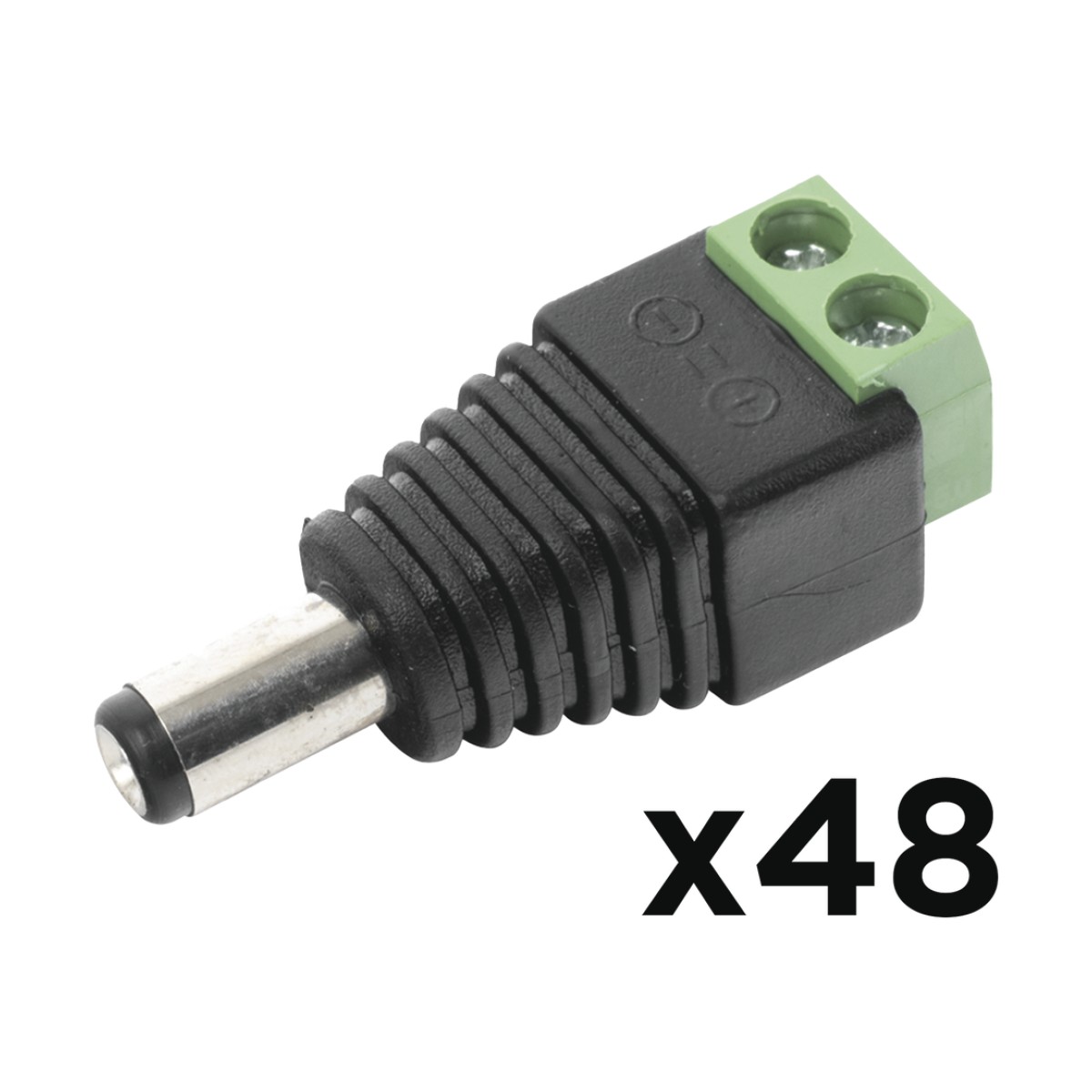KIT DE 48 CONECTORES MACHO JR52 PARA ALIMENTACIÓN A 12 Vcc
