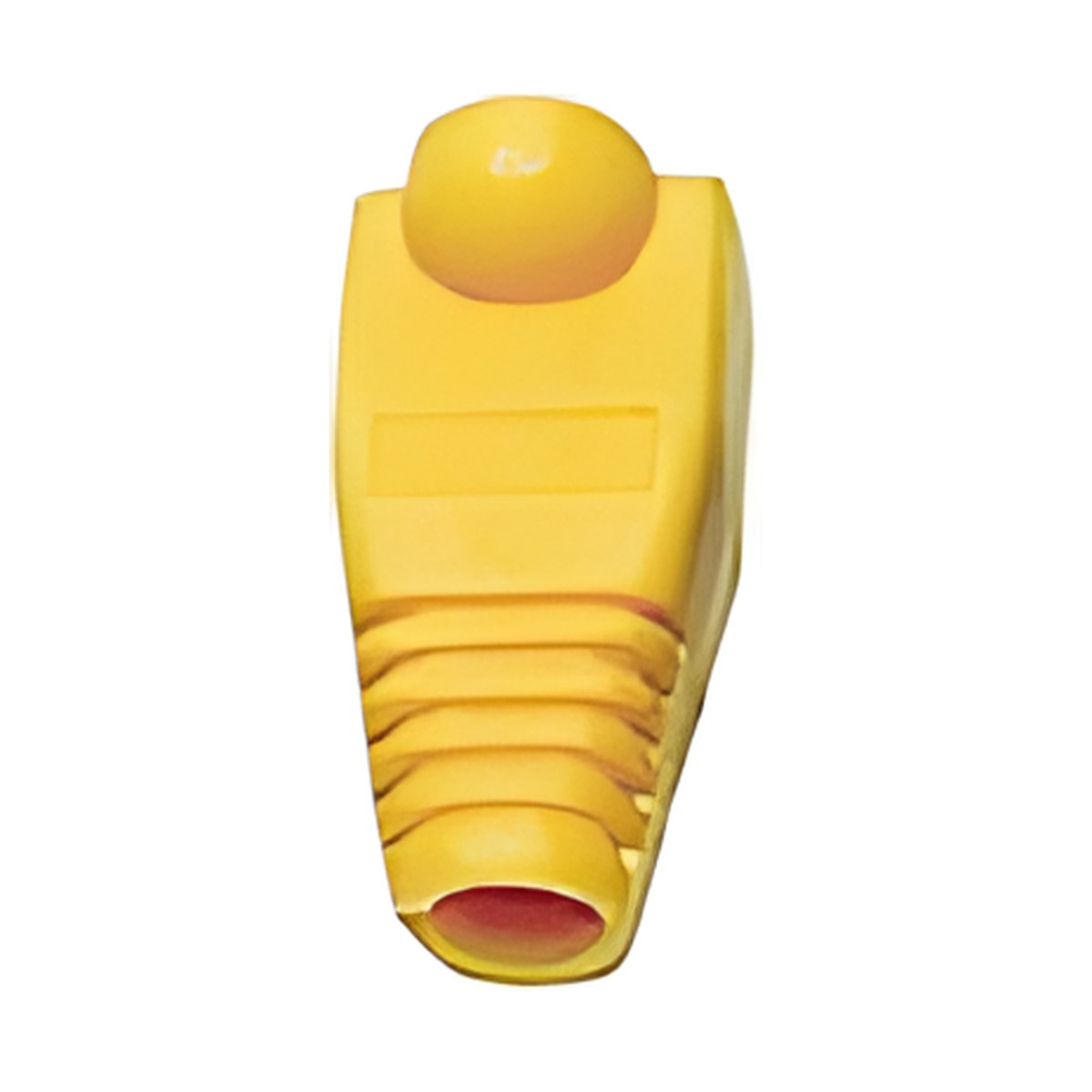 Bota Plástica para Protección de Plug RJ45, Color Amarillo