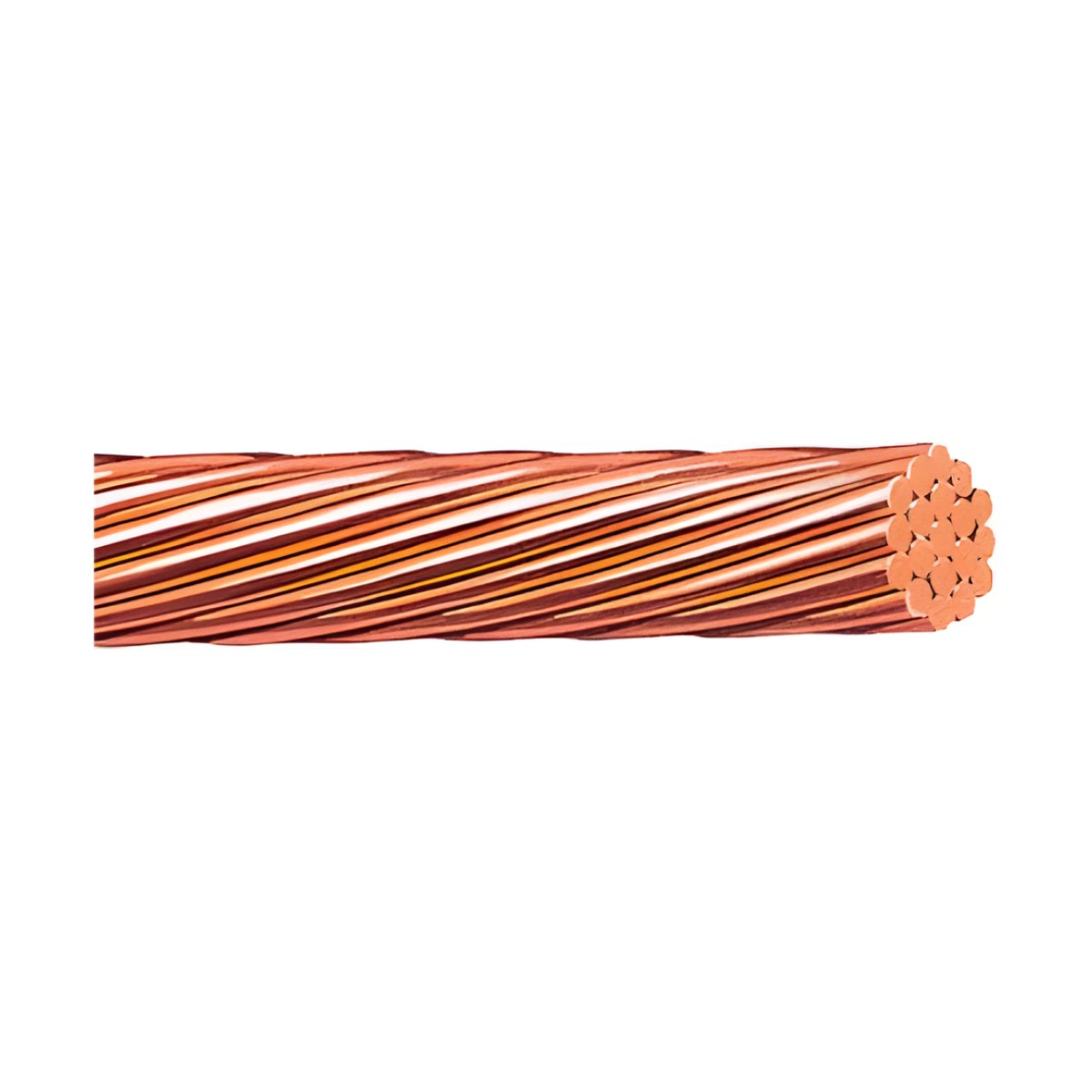 Cable Eléctrico de Cobre Desnudo Calibre 2/0 AWG 19 Hilos (100 metros).