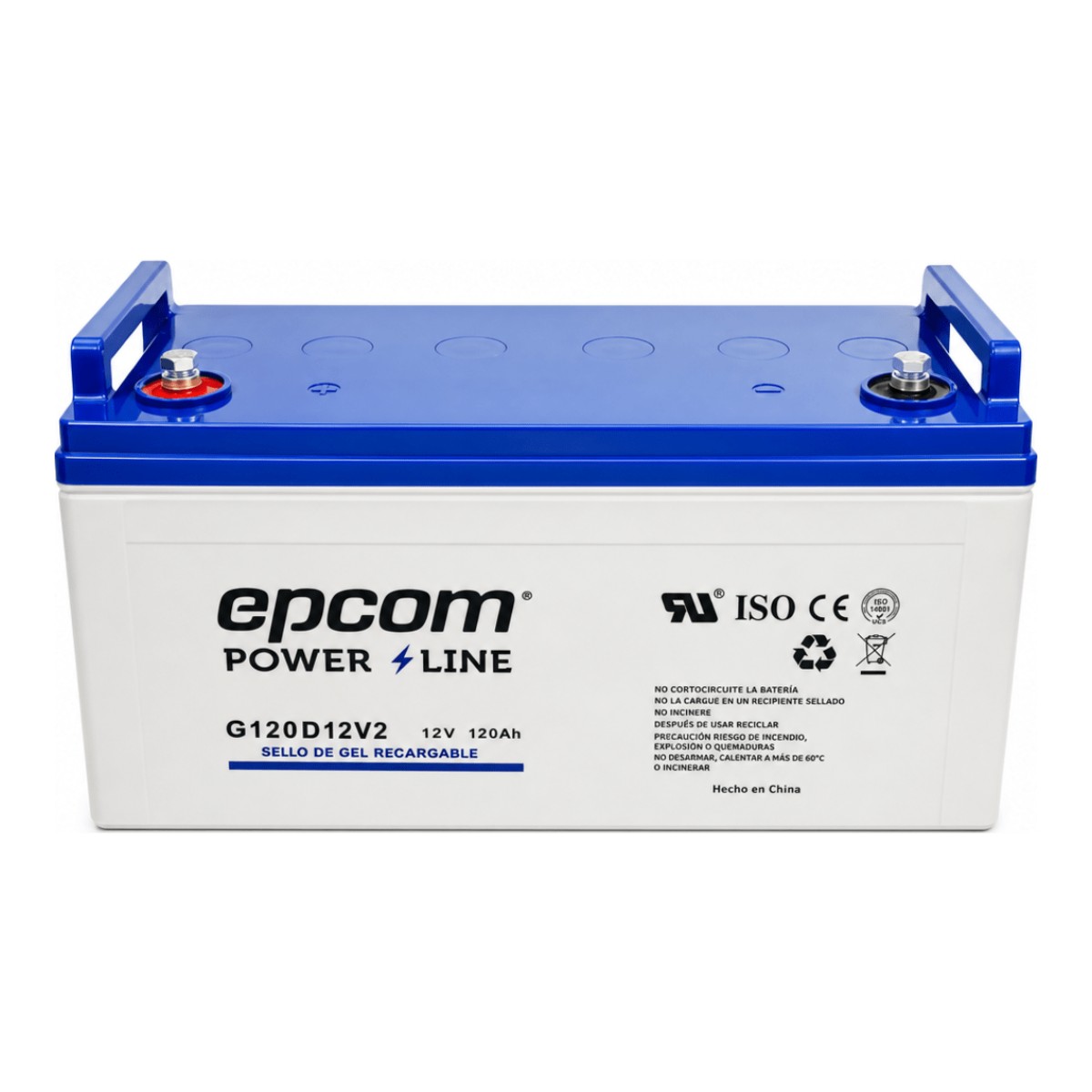 Batería GEL Ciclo Profundo / 12 Vcc / 120 Ah / Aplicaciones Fotovoltaicas y de Respaldo