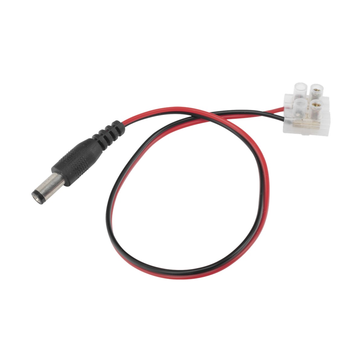 Cable de Alimentación con Conector Macho a Bloque de Terminal Atornillable / Calibre 18 AWG / Longitud 28.5 cm (11.22 Pulgadas) / Ideal para Alimentación de Cámaras
