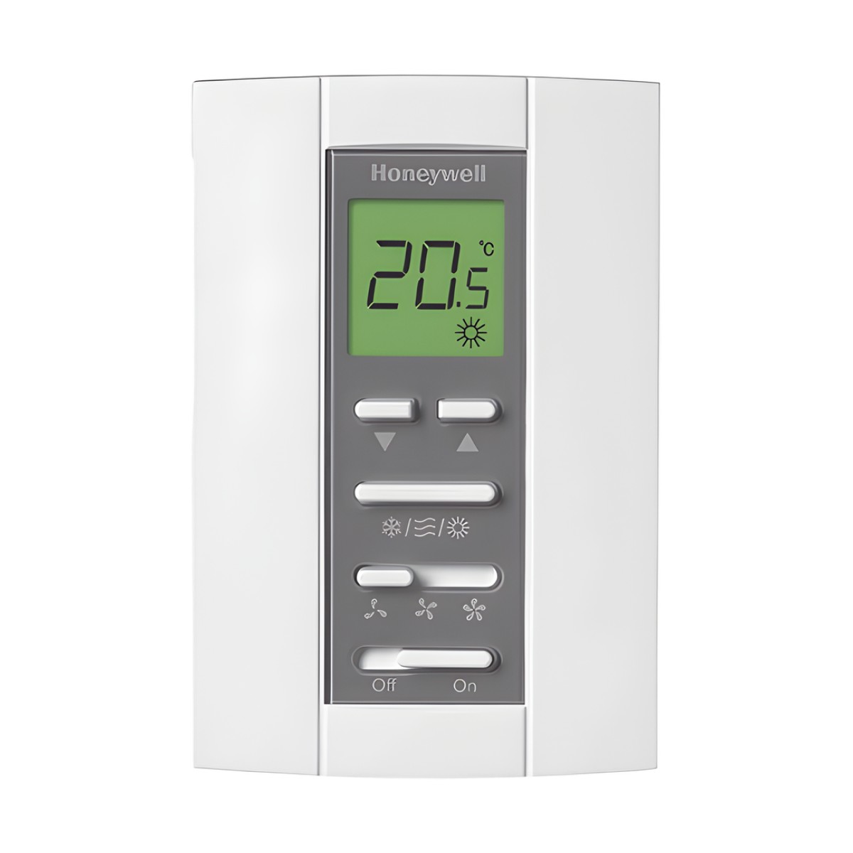 Termostato digital para fan coil de 2 tuberías, 110 VCA, ventilador de 3 velocidades, control on/off de válvula