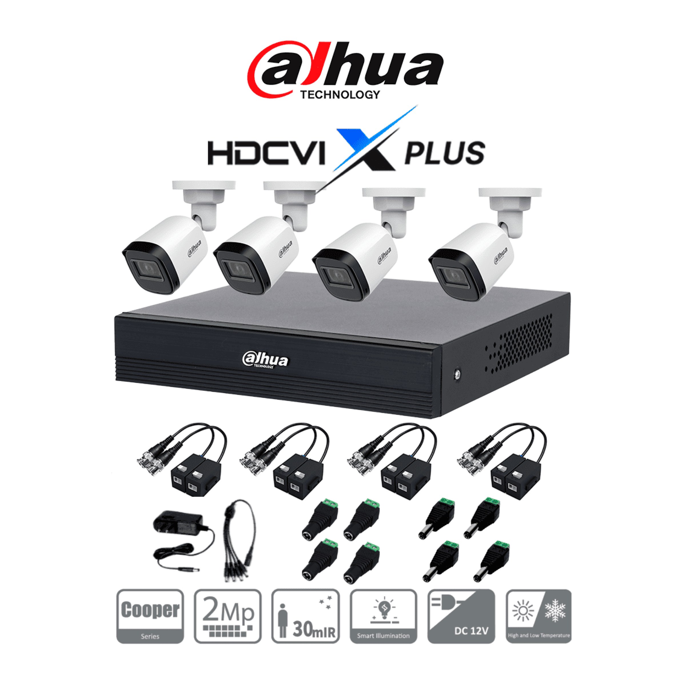 DAHUA DH-KIT/XVR1B04-I/T/4-B1A21N-U-0280B/Balun