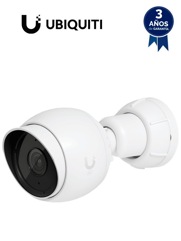 UBIQUITI UVC-G5-Bullet - Cámara IP bullet para exterior 4 MP con Iluminadores IR 9 mts, Lente fijo, micrófono integrado y detección de eventos de IA #1XUBI
