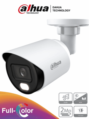 Cámara Bullet Full Color de 2 Megapixeles 1080p, micrófono integrado