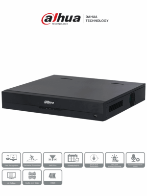 DVR de 32 canales 5MP Lite con IA WizSense, H.265