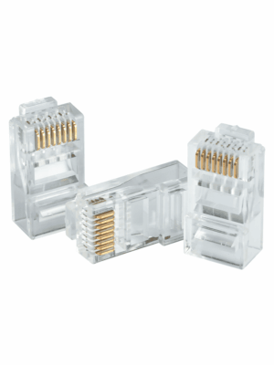 Caja con 100 Plugs RJ45 Cat5e/ Chapado de Oro de 15 U - Image 2