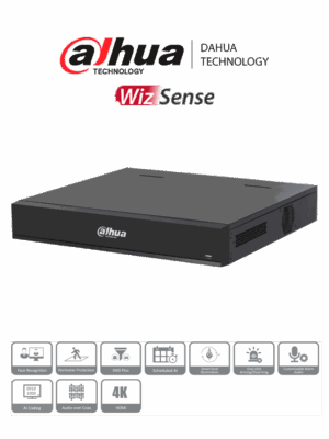 DVR de 16 Canales 4k/ WizSense/ H.265+/ IA/ 4 Bahías de Discos Duros