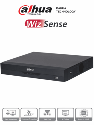 DVR 4K WizSense de 8 canales + 8 IP o hasta 16 IP. Incluye SMD Plus