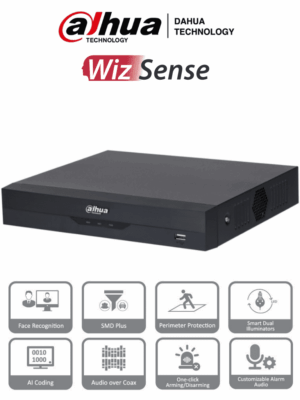 DVR de 8 canales 5MP Lite, WizSense con IA, H.265+, 8 Canales HDCVI
