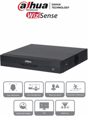 NVR de 8 Megapixeles/ 4k/ 16 Canales IP/ WizSense/ Con IA