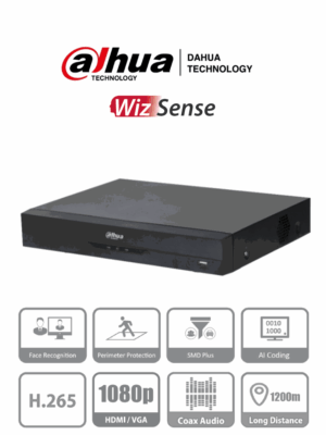 DVR de 8 Canales 5 Megapixeles Lite/ WizSense/ H.265+/ 8 Canales +4 IP