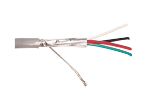 Caja de 305 Metros (1000 Pies) / 4 X 22 AWG / Blindado / CMR, Color Gris. Aplicaciones en Sistemas de Audio, Alarmas y Control de Acceso.