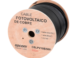 Carrete de 500 Metros / Cable Fotovoltaico Negro / 6mm² (10AWG) / Material COBRE /  2000 Vcc