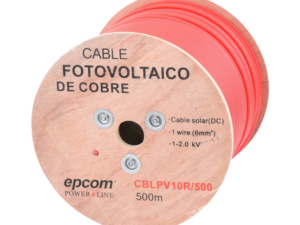 Carrete de 500 Metros / Cable Fotovoltaico Rojo  / Material COBRE / 6mm² (10AWG) / 2000 Vcc