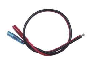 Cables en Paquete Dual / Cable Rojo y Negro / 30 cm (11.81 Pulgadas) / Terminal F1 en un Extremo / Puntas Libres en el Otro / Conexi?n a Bater?as de Respaldo