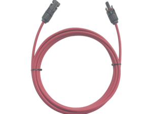 Cable Fotovoltaico / 1 metro / Color Rojo / Calibre 10 AWG / Terminal MC4-Macho y Hembra en  ambos extremos