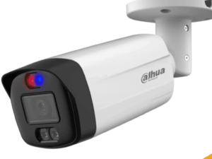DAHUA HAC-ME1509THN-A-PV-S2 - Camara Bullet TioC de 5 Megapixeles/ Iluminador Dual Inteligente+Disuasión Activa con Luz Roja y Azul/ Lente de 2.8mm/ 111 Grados/ 40 Metros de Iluminación IR y Visible/ Micrófono Integrado/ WDR Real de 120 dB/