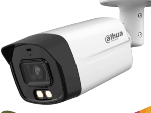 DAHUA HAC-HFW1801TLMN-IL-A - Camara Bullet 4k/ Iluminador Dual Inteligente + Full Color/ Lente de 2.8 mm/ 106 Grados de Apertura/ Microfono Integrado/ 40 Metros de Iluminación IR y Visible/ WDR Real de 120 dB/ IP67/