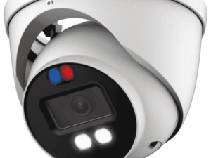 DAHUA DH-HAC-ME1809HN-A-PV - Camara Domo TiOC 4k/ Disuasión Activa/ Iluminador Dual Inteligente + FullColor/ Estrobo con Luz Roja y Azul/ Lente de 2.8mm/ 106 Grados de Apertura/ 40 Metros de IR y  Luz Visible/ Microfono Integrado/ IP67/