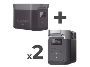 Kit de Estación de Energía Portátil 2048Wh + 2 Baterías Externas 2048Wh (6144Wh Totales)